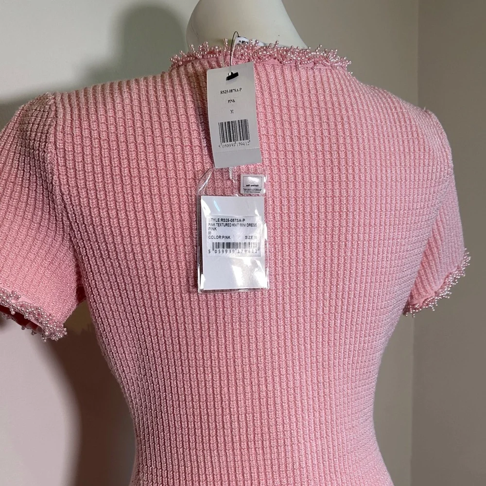 Self-Portrait Pink Textured Dress - Picture 13 of 15